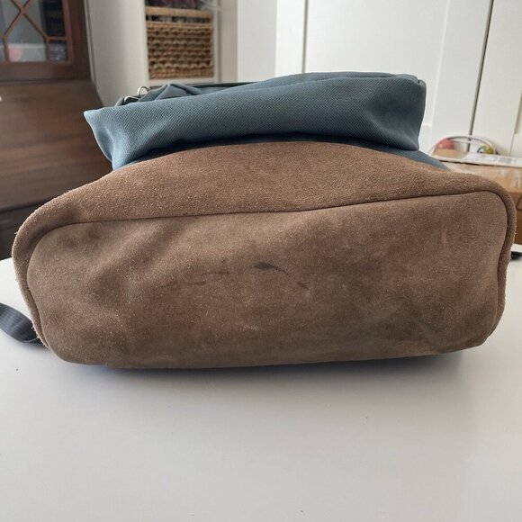 Jansport Right Pack Originals Backpack Nylon Green Suede Leather Bottom JS00TYP7 - Picture 3 of 12